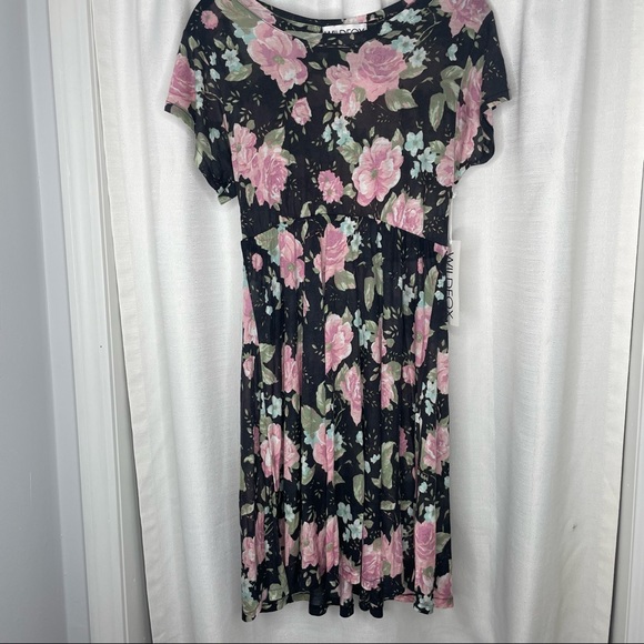 NWT Wildfox Rosie Rose Print Short Sleeve Dress - Picture 1 of 6